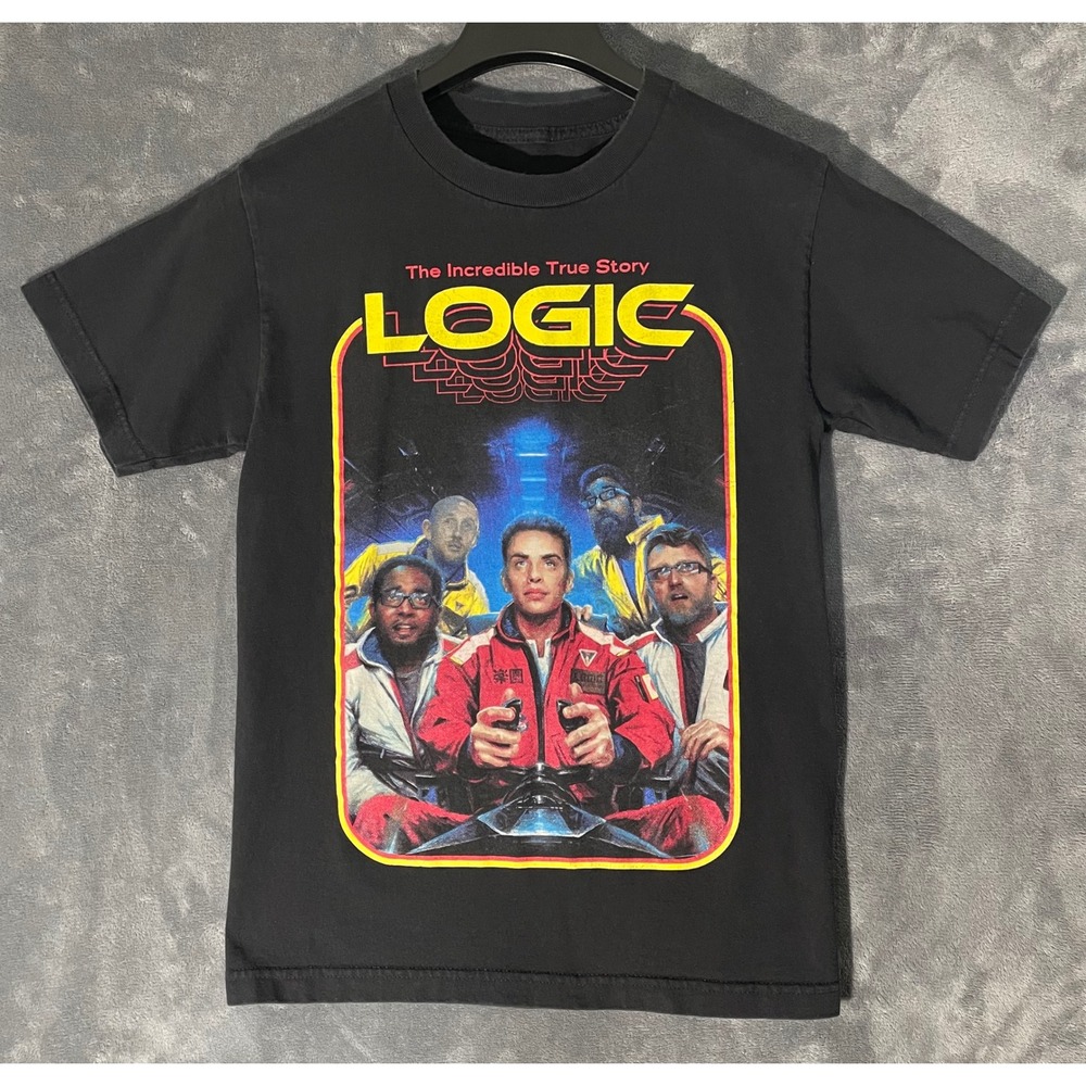 Logic The Incredible True Story T-Shirt Black Graphic Album Art Mens Small